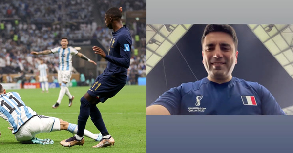 Ալեն Սիմոնյանը ֆրանսիայի մարզաշապիկով, մարզադաշտից դիտում էր ֆուտբոլը և երկրպագում Ֆրանսիային․ Լուսանկար