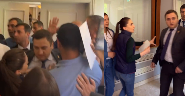 Քաշքշուկ Մարիոթի ներսում․ Անվտանգության աշխատակիցները ընդդիմադիրների թույլ չեն տալիս մտնել Ժողովրդավարության հայկական ֆորումին