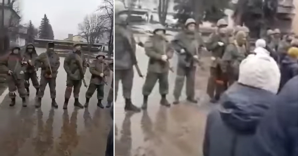 Տեսանյութ, թե ինչպես են ուկրանիացի բնակիչները անզեն կռվում զինված ռուս զինվորականների դեմ