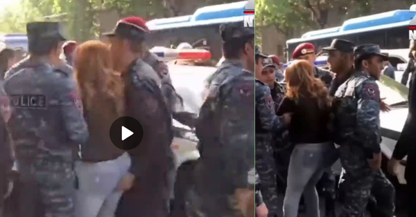 Տեսանյութ, թե ինչպես է ոստիկանը ձեռք գցում ակցիայի մասնակցին