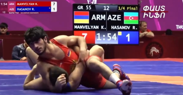 Տեսեք ինչպես է մեր հայ մարզիկը ջախջախում ադրբեջանցի մրցակցին (Տեսանյութ)