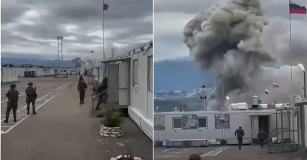 Արցախում ադրբեջանցիների կողմից ռուսական ռազմաբազայի ռմբակոծումը. Տեսանյութ