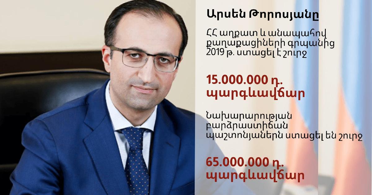 Թորոսյանը լավ հայր է իր երեխաների համար, քանի որ նրանց լավ է պահում, բայց նա այդ ամենն անում է այլ երեխաներից բացահայտ թալանելով․ Նարեկ Սամսոնյան