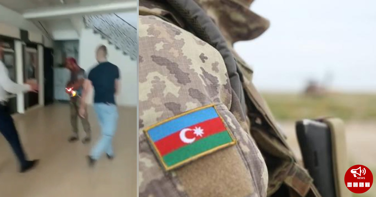 Տեսանյութ, թե ինչպես է իրեն հրկիզում ադրբեդջանցի զինվորը