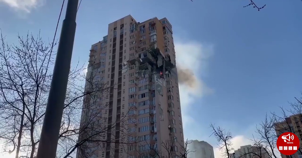 Բացառիկ տեսանյութ, թե ինչպես է ռմբակոծվում Կիևի բնակելի շենքերը