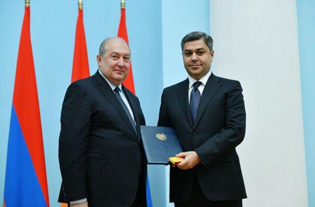 President Sarkissian signs decree on relieving Artur Vanetsyan from position of NSS Director